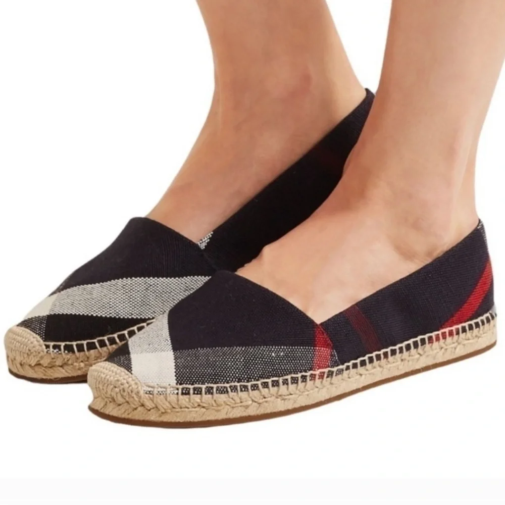 Burberry Hodgeson Nova espadrille slip ons size 39 - Picture 2 of 16